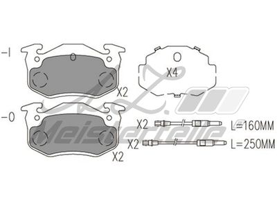 комплект спирачно феродо, дискови спирачки A.Z. Meisterteile AZMT-44-022-2264