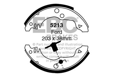 Комплект тормозных колодок EBC Brakes 5213 для FORD TAUNUS