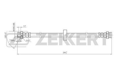Тормозной шланг ZEKKERT BS-9433 для FIAT ALBEA
