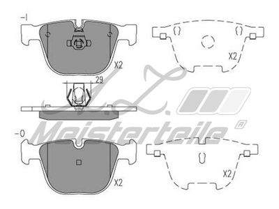 комплект спирачно феродо, дискови спирачки A.Z. Meisterteile AZMT-44-022-2228