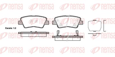 Комплект тормозных колодок, дисковый тормоз REMSA 1362.02 для SSANGYONG XLV