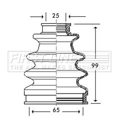 Bellow, drive shaft FIRST LINE FCB2785