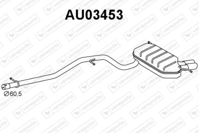VENEPORTE AU03453 Глушитель выхлопных газов  для AUDI Q3 (Ауди Q3)