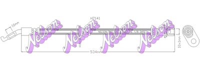 Тормозной шланг KAWE H7141 для DAIHATSU TERIOS