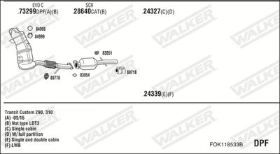 SISTEM DE ESAPAMENT WALKER FOK118533B