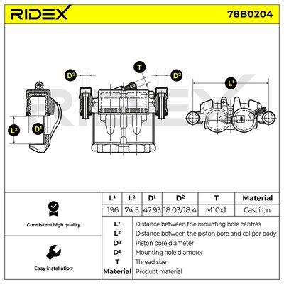 спирачен апарат RIDEX