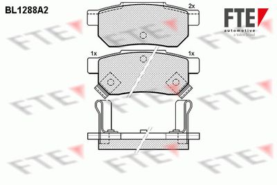 Комплект тормозных колодок, дисковый тормоз FTE 9010093 для HONDA CONCERTO