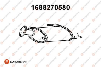 Глушитель выхлопных газов конечный EUROREPAR 1688270580 для OPEL AGILA