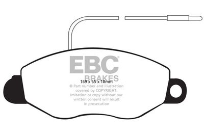 Комплект тормозных колодок, дисковый тормоз EBC Brakes DP1570 для NISSAN CABSTAR