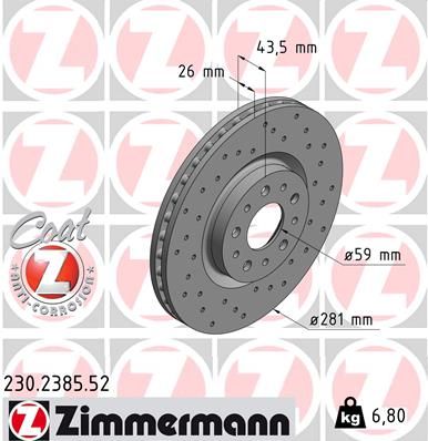 ZIMMERMANN Bremsscheibe SPORT Z (230.2385.52)