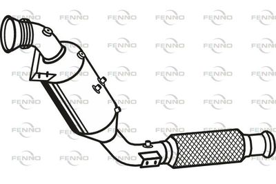 Filtr sadzy / filtr cząstek stałych, układ wydechowy FENNO P8869DPF