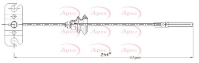 APEC Cable Pull, parking brake CAB1835
