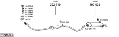 Układ wydechowy BOSAL SYS18375