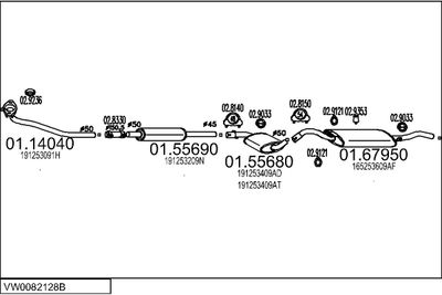 SISTEM DE ESAPAMENT MTS VW0082128B001667