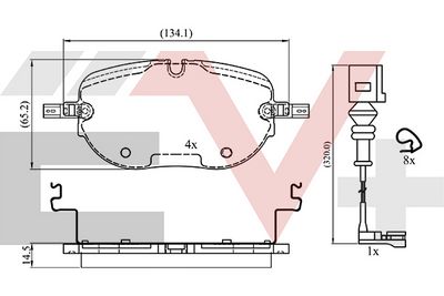 комплект спирачно феродо, дискови спирачки COMLINE CEV24017