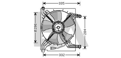 EACLIMA 33V20006 Вентилятор системы охлаждения двигателя  для DAEWOO LEGANZA (Деу Леганза)