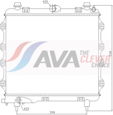 RADIATOR RACIRE MOTOR AVA Clever Choice CR2148 1