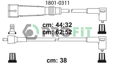 Комплект проводов зажигания PROFIT 1801-0311 для VW JETTA