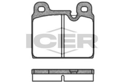 комплект спирачно феродо, дискови спирачки ICER 180508