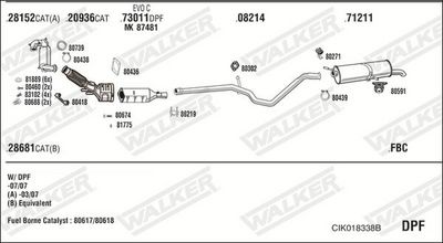 ABGASANLAGE WALKER CIK018338B