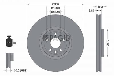 Tarcza hamulcowa PAGID 56082NHC