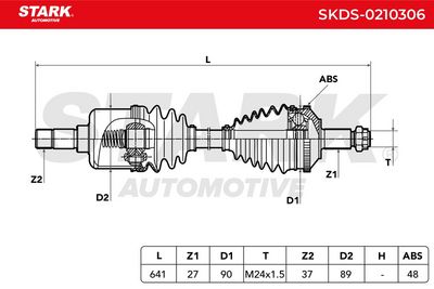 полуоска STARK SKDS-0210306