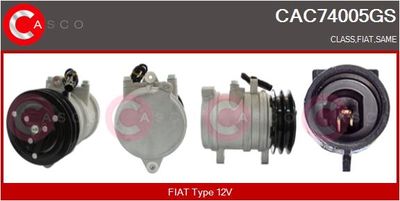 Компрессор, кондиционер CASCO CAC74005GS для FIAT CINQUECENTO