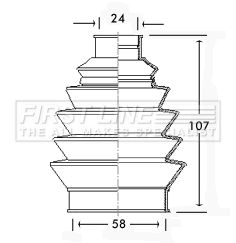 Bellow, drive shaft FIRST LINE FCB2329