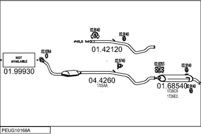 SISTEM DE ESAPAMENT MTS PEUG10168A125176