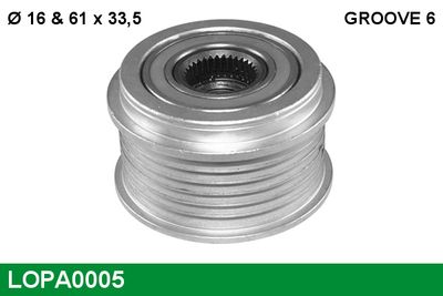 Alternator - sprzęgło jednokierunkowe LUCAS LOPA0005