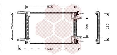 VAN WEZEL 17005248 Радиатор кондиционера  для FIAT DOBLO (Фиат Добло)