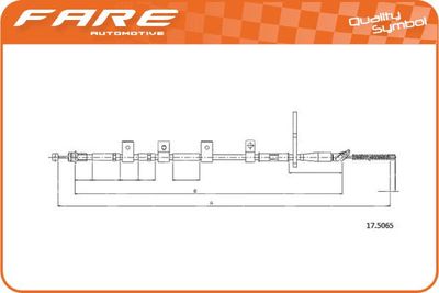 Тросик, cтояночный тормоз FARE SA 19010 для SUZUKI SWIFT