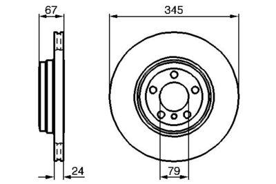 Тормозной диск BOSCH 0 986 479 005 для BMW 7