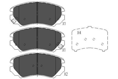 Brake Pad Set, disc brake KBP-3008