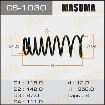 Пружина ходовой части MASUMA CS-1030 для TOYOTA CALDINA