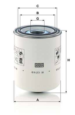 Hydraulisch filter (geschroefd) past: DEUTZ FAHR 120, 150, K 410, K 420, K 430, K 430 PROFILINE, K 610, K 90, M 410, M 600, M 610, M 615, M 620, M 640, M 650, 100, 105, 108, 110, 118, 128, 130, 140