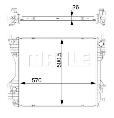 Kylare, motorkylning MAHLE CR 1363 000S