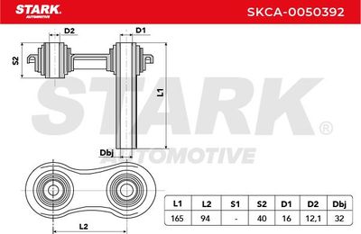 носач, окачване на колелата STARK SKCA-0050392