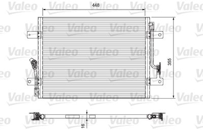 VALEO 818065 Радиатор кондиционера  для FIAT ALBEA (Фиат Албеа)