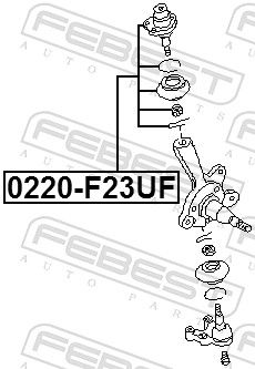 FEBEST - Zvislý / nosný čap (spodný čap) NISSAN , 0220-F23UF