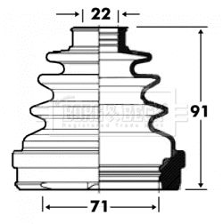 Bellow, drive shaft Borg & Beck BCB2853