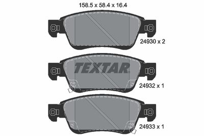 TEXTAR 2493001 Тормозные колодки и сигнализаторы  для INFINITI  (Инфинити Еx)