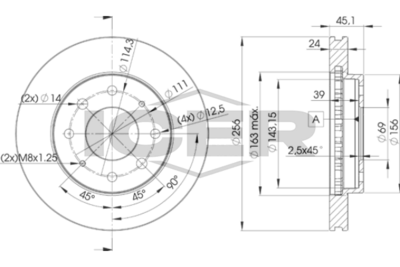 спирачен диск ICER 78BD8107-2