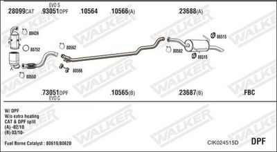 Изпускателна система WALKER CIK024515D