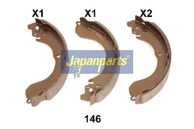 JAPANPARTS Stabdžių trinkelių komplektas