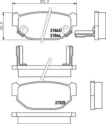 Комплект тормозных колодок, дисковый тормоз TEXTAR 2152501 для SUBARU XT