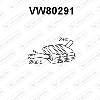 Предглушитель выхлопных газов VENEPORTE VW80291 для VW TIGUAN