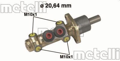 Главный тормозной цилиндр METELLI 05-0202 для VW SANTANA