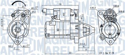 Startmotor MAGNETI MARELLI 063721458010