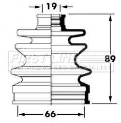 Bellow, drive shaft FIRST LINE FCB6043